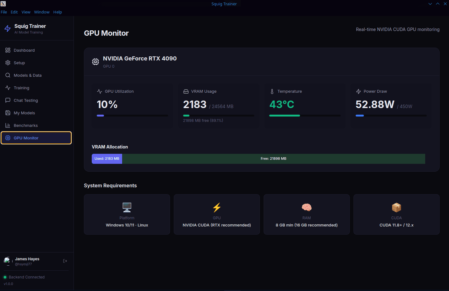 Squig Trainer — Model export