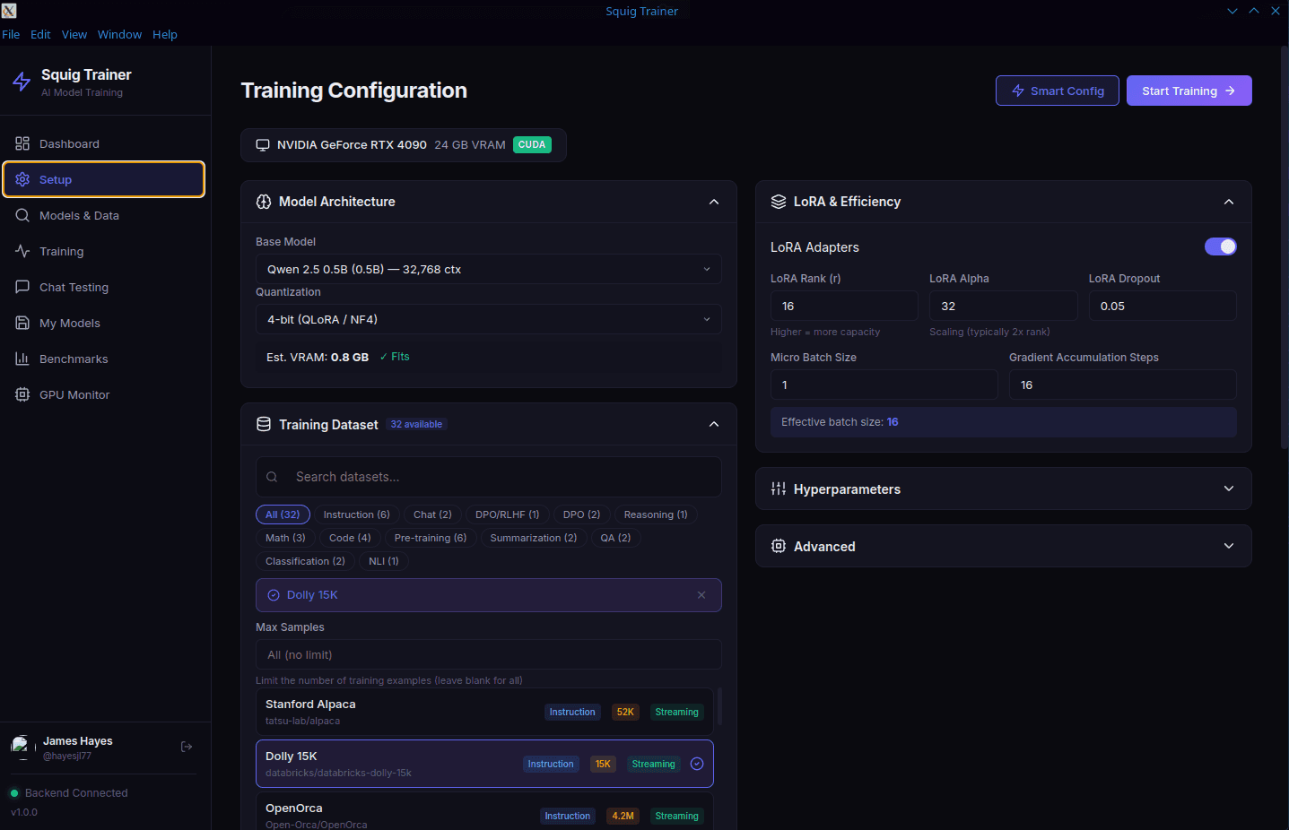 Squig Trainer — GPU monitoring