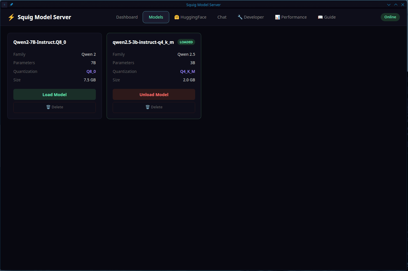 Squig Model Server — Model management and loading